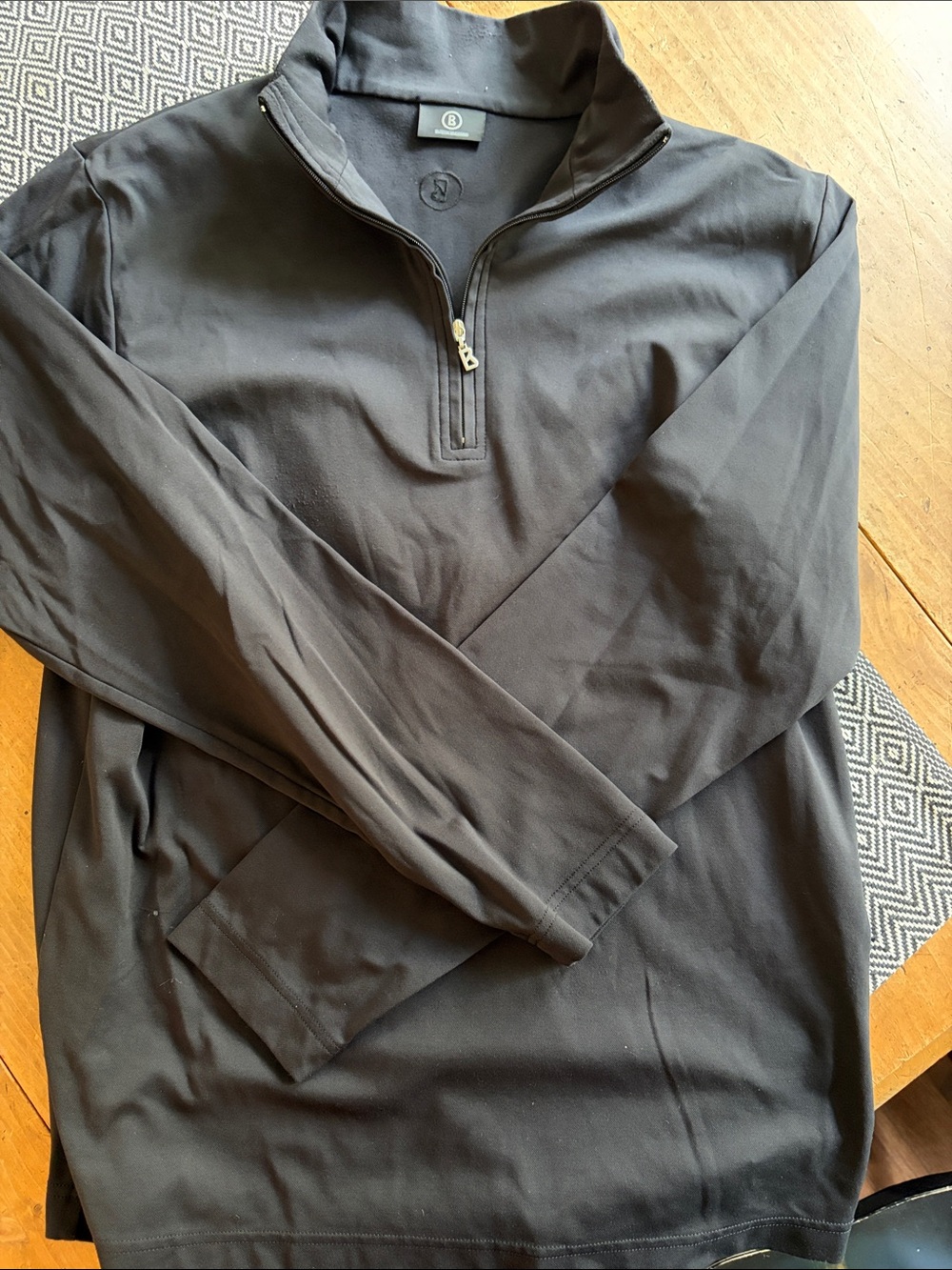 Bogner Men's Black Quarter-Zip Pullover